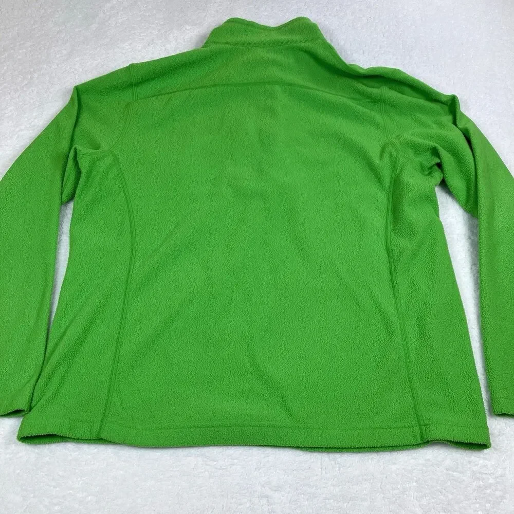 The North Face Lime Green 1/4 Pullover Fleece Shirt Men's Large Gorpcore Outdoor